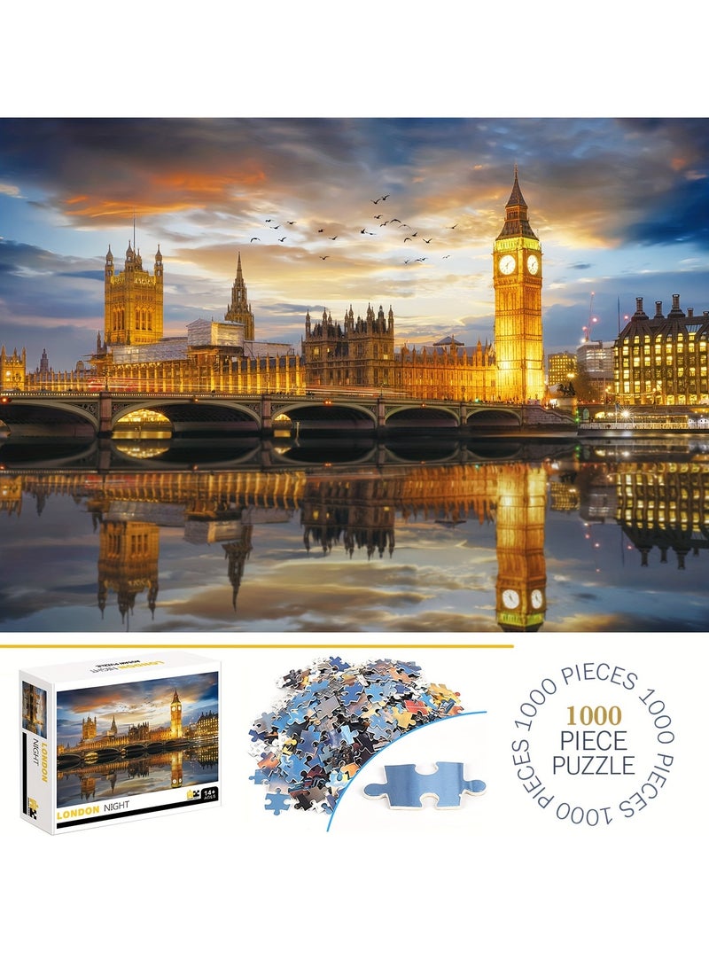 لغز كبير 1000 قطعة – مقاس 70×50 سم، لغز فني باللون الأبيض لتزيين المنزل والمقهى، يساعد على الاسترخاء وتنشيط العقل، مقاوم للماء والخدوش، هدية مثالية ل، رأس السنة، عيد الشكر، عيد الفصح ولمّ شمل العائلة - Image 1